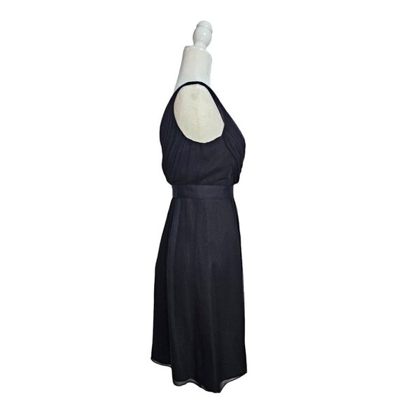 Banana Republic NWT black 100% silk flowy mini crisscross front dress size 0 - Picture 3 of 8